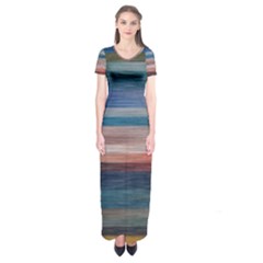 Background Horizontal Ines Short Sleeve Maxi Dress by Alisyart