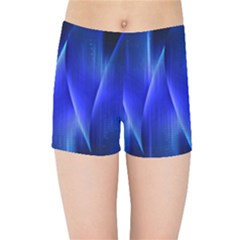 Audio Sound Soundwaves Art Blue Kids  Sports Shorts