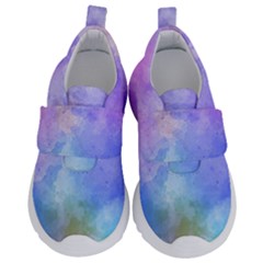 Background Abstract Purple Watercolor Kids  Velcro No Lace Shoes