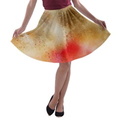 Abstract Space Watercolor A-line Skater Skirt