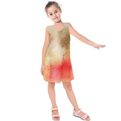 Abstract Space Watercolor Kids  Sleeveless Dress