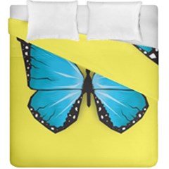 Butterfly Blue Insect Duvet Cover Double Side (king Size)