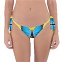 Butterfly Blue Insect Reversible Bikini Bottom View1