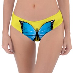 Butterfly Blue Insect Reversible Classic Bikini Bottoms by Alisyart