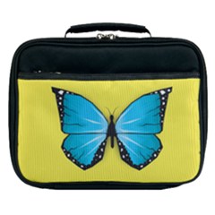 Butterfly Blue Insect Lunch Bag by Alisyart