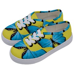 Butterfly Blue Insect Kids  Classic Low Top Sneakers