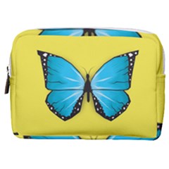 Butterfly Blue Insect Make Up Pouch (medium)