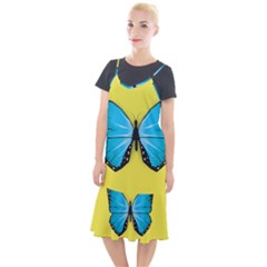 Butterfly Blue Insect Camis Fishtail Dress
