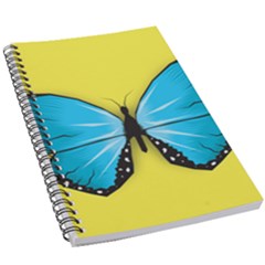 Butterfly Blue Insect 5 5  X 8 5  Notebook