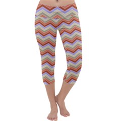 Chevron Pattern Capri Yoga Leggings