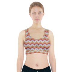 Chevron Pattern Sports Bra With Pocket by Alisyart