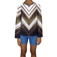 Chevron Triangle Kids  Long Sleeve Swimwear by Alisyart