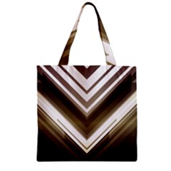 Chevron Triangle Zipper Grocery Tote Bag by Alisyart