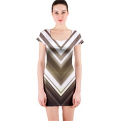 Chevron Triangle Short Sleeve Bodycon Dress