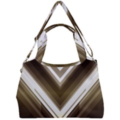 Chevron Triangle Double Compartment Shoulder Bag by Alisyart