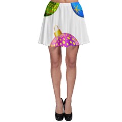 Christmas Ornaments Ball Skater Skirt by Alisyart