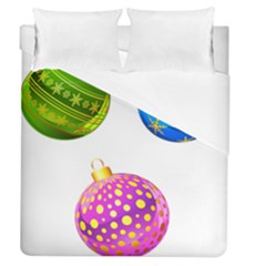 Christmas Ornaments Ball Duvet Cover (queen Size) by Alisyart