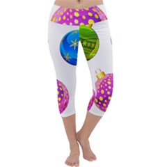 Christmas Ornaments Ball Capri Yoga Leggings by Alisyart