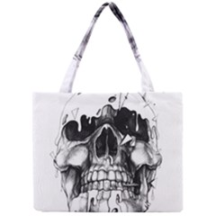 Black Skull Mini Tote Bag by Alisyart