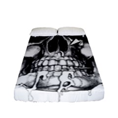 Black Skull Fitted Sheet (full/ Double Size) by Alisyart