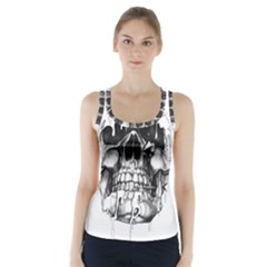 Black Skull Racer Back Sports Top