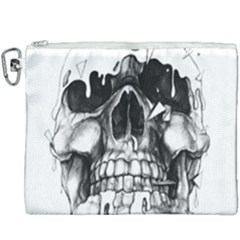 Black Skull Canvas Cosmetic Bag (xxxl) by Alisyart