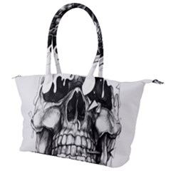 Black Skull Canvas Shoulder Bag by Alisyart