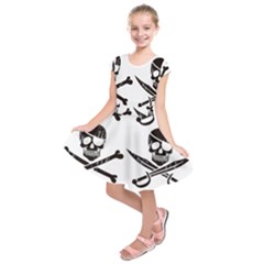 Bone Skull Kids  Short Sleeve Dress by Alisyart