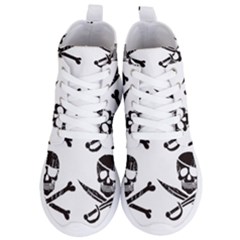 Bone Skull Women s Lightweight High Top Sneakers by Alisyart