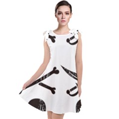 Bone Skull Tie Up Tunic Dress