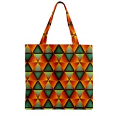 Background Triangle Abstract Golden Zipper Grocery Tote Bag by Alisyart