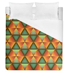 Background Triangle Abstract Golden Duvet Cover (queen Size) by Alisyart