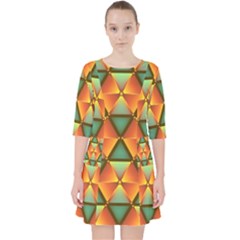 Background Triangle Abstract Golden Pocket Dress