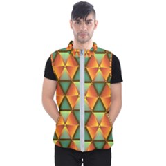 Background Triangle Abstract Golden Men s Puffer Vest