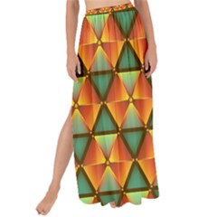 Background Triangle Abstract Golden Maxi Chiffon Tie-up Sarong