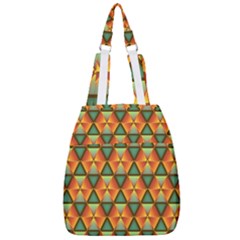 Background Triangle Abstract Golden Center Zip Backpack