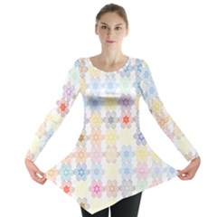 Background Wallpaper Spirals Wirls Long Sleeve Tunic 