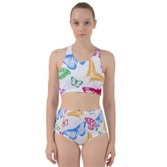 Butterfly Rainbow Racer Back Bikini Set