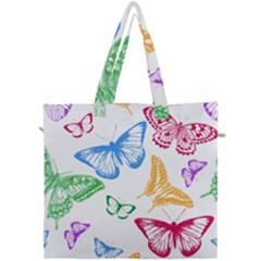 Butterfly Rainbow Canvas Travel Bag