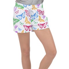 Butterfly Rainbow Women s Velour Lounge Shorts