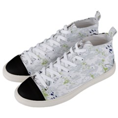 Butterfly Flower Men s Mid-top Canvas Sneakers by Alisyart