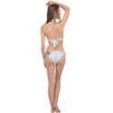 Butterfly Flower Cross Front Halter Bikini Set View2