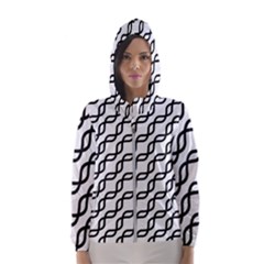 Diagonal Stripe Pattern Hooded Windbreaker (women) by Alisyart