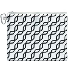 Diagonal Stripe Pattern Canvas Cosmetic Bag (xxxl) by Alisyart