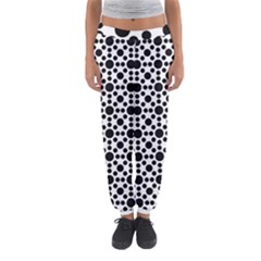 Dot Circle Black Women s Jogger Sweatpants