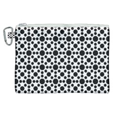 Dot Circle Black Canvas Cosmetic Bag (xl) by Alisyart