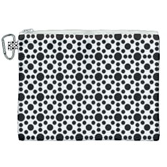 Dot Circle Black Canvas Cosmetic Bag (xxl) by Alisyart