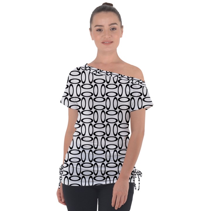 Ellipse Pattern Ellipse Dot Pattern Tie-Up Tee