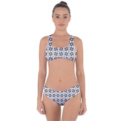 Ellipse Pattern Ellipse Dot Pattern Criss Cross Bikini Set by Alisyart