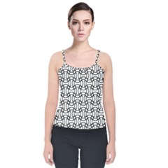 Ellipse Pattern Ellipse Dot Pattern Velvet Spaghetti Strap Top by Alisyart